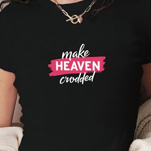 Make HEAVEN t-shirt court mode femme bondé - Product Image 2
