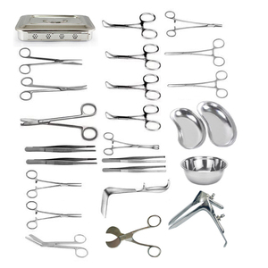 Juego de instrumentos quirúrgicos manuales de titanio con mango dorado, paquete de 21 piezas para esterilización felina, base de herramientas quirúrgicas - Product Image 1