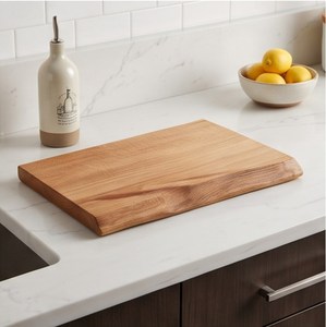 Tabla de Cortar Rectangular Minimalista de Madera Maciza con Vetas Naturales para Cocina - Product Image 1