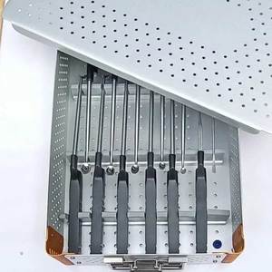 Microsect Reusable Curette Kit 12pcs Surgical Curettes Tray Stainless Steel Veterinary Medical <b>Instruments</b> CE Certified - Product Image 2