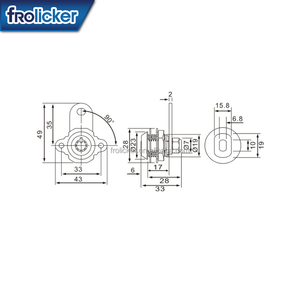 17 MM Slot Lock For Amusement <b>Machines</b> Arcade <b>Machine</b> <b>Claw</b> <b>Machines</b> - Product Image 2