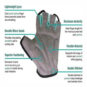 Guantes de Ciclismo Unisex de Cuero, Medios Dedos, Impermeables, Antideslizantes, Transpirables, con Protección para el Palma de la Mano, para Gimnasio y Ciclismo, Diseño Popular - Product Image 6