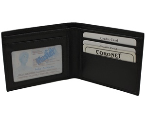 Coronet <b>Men's</b> Slim Bifold <b>Wallet</b> Pu Material Multi-Card Holder Minimalist Design Fold Closure Short Length - Product Image 2