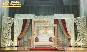 Decoración de Escenario nocturno Mehndi Sangeet de estilo árabe portátil para bodas musulmanas FUNCIÓN DE Henna marroquí e India - Product Image 6