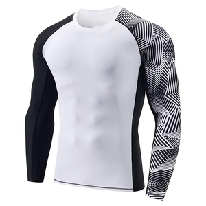 OEM Men Long Sleeve Rash Guard <b>Compression</b> <b>Shirt</b> Graphic Print UV Protection Custom Branding Wholesale Bulk - Product Image 1