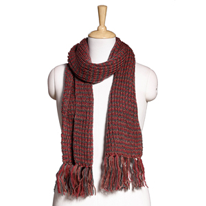 Soft Acrylic Unisex Knitted Scarf - Winter Warm Neck Wrap - Custom Logo Rib-Knit Muffler for Men Women - Product Image 1
