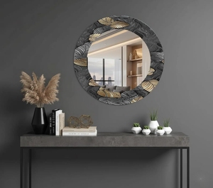 Round Handmade Contemporary Wall <b>Mirror</b> with Bone Inlay for Modern Decor Bathroom & Living Room Art From REHMAN <b>CRAFT</b> - Product Image 6