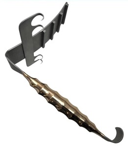เครื่องมือผ่าตัดแบบมือจับเคลือบทองคำ คุณภาพพรีเมียม ยี่ห้อ Saldanha รุ่น Abdominal Deep 4 Prong Retractor สำหรับศัลยกรรมตกแต่ง ได้รับมาตรฐาน CE ISO - Product Image 2