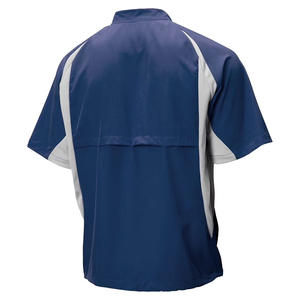 เสื้อแจ็คเก็ตสำหรับฝึกซ้อมเบสบอลแบบขายส่ง ปรับแต่งได้สำหรับผู้ชาย แขนสั้น โพลีเอสเตอร์ 100% ออกแบบและขนาดตามสั่ง พร้อมบริการ OEM ODM - Product Image 3