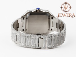 Premium Quality Mens Hip Hop Moissanite Diamond Watch Luxury Full Stone Wristwatch for Wedding Engagement Celebrity Style - Product Image 2