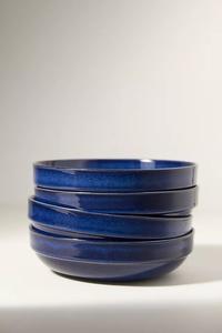 Bol à pâtes en céramique haut de gamme, finition marine brillante, forme large pour service, résistant à la chaleur, durable, sans danger pour les aliments, idéal pour la table moderne - Product Image 3