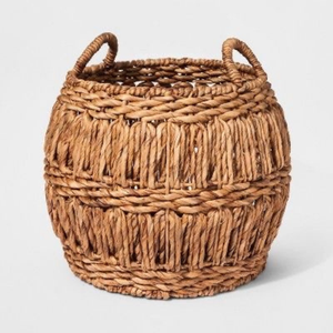 Cesta de jacinto de agua ligera y duradera hecha a mano, almacenamiento decorativo ecológico al por mayor para suministro de supermercado - Product Image 5