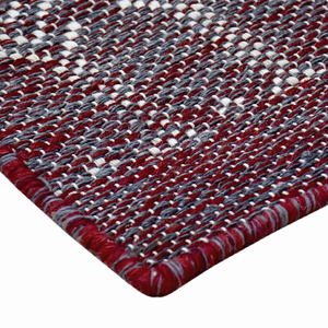 DECORDEC Tapis en laine bordeaux, anthracite et ivoire, motif arbre, tissage plat, écologique, antidérapant, tufté à la main, à poils épais, à motifs répétitifs - Product Image 6