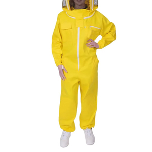2026 High Quality Custom Beekeeper <b>Suit</b> 100% Cotton <b>Bee</b> Yellow Beekeeping <b>Suit</b> with Hood Full Body Protection for Beekeepers - Product Image 1