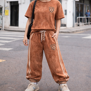 Survêtement unisexe d'hiver en molleton français, inspiré de la génération Z, personnalisé, avec sweat à capuche, sweat-shirt et t-shirt, style streetwear. - Product Image 3