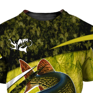 Camiseta Deportiva de Pesca para Hombre con Cuello Redondo, Diseño Personalizado Sublimado, Informal, Cómoda, de Secado Rápido para Actividades al Aire Libre - Product Image 2