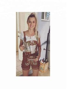 Damen ออคโทเบอร์เฟสต์ขาสั้น,Lederhosen/ผู้หญิง Oktoberfest Kurze Lederhosen/Trachten บาวาเรีย Oktoberfest Short Kurze Lederhosen - Product Image 5
