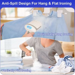 Vaporizador de Ropa Portátil de 1500W para el Hogar y Viajes con Tanque de Agua de 350ML y Cepillo Quitapelusas, Funciones de Planchado en Seco y Húmedo Extraíbles - Product Image 3