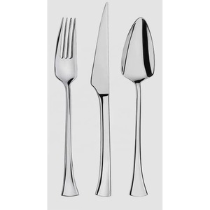 Ensemble de couverts en acier inoxydable très demandé, au design moderne et minimaliste, s'harmonise avec toute mise en place de table. - Product Image 3