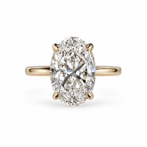 Anillo solitario de diamante cultivado en laboratorio con corte ovalado en oro amarillo de 18 quilates para mujer. Diamante cultivado en laboratorio certificado. - Product Image 1