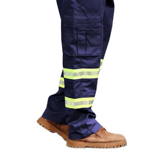 Pantalon de travail de sécurité OEM noir décontracté taille mi-haute personnalisé haute visibilité antistatique écologique pour hommes 100 % polyester - Product Image 5