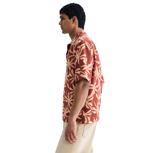 Camisa de muselina de corte relajado para hombre, informal, de manga corta, ligera, transpirable, con botones, para verano, vacaciones, playa. - Product Image 3
