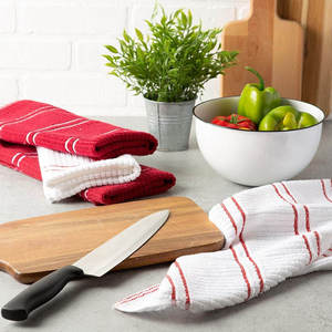 Essuie-tout de cuisine en coton écologique, chiffon à vaisselle de qualité supérieure, séchage rapide, lavable en machine, tissé, logo personnalisé, usage hôtelier - Product Image 2