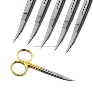 Tijeras Quirúrgicas de Iris Reutilizables de Acero Inoxidable Plateado WPS-FG2-TC de World Precision Surgical, Curvas de 115 mm, Ergonómicas, Manuales, para Cirugía Dental - Product Image 2