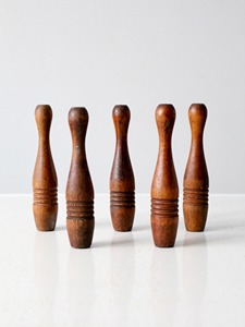 Wooden Skill Development <b>Bowling</b> Game Natural Handcrafted Polished Skittles Pin Set Educational Play Equipment Birthday Gift - Product Image 2