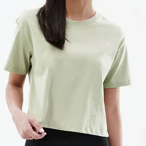Camisetas de Poliéster al por Mayor para Mujer, Lisas, de Manga Corta, Estilo Casual, Camisetas en Blanco, OEM, ODM, Personalizadas, Cuello Redondo - Product Image 1