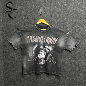 Custom Men's Oversized <b>T</b> <b>shirts</b> With Acid wash 100% Cotton fabric and O-Neck Short Sleeve Best Street wear Style <b>T</b>-<b>shirt</b> - Product Image 1