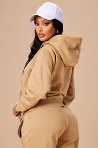 Ensemble sweat à capuche et jogging 100 % coton 450 GSM pour femme, style streetwear décontracté, survêtement en molleton, fournisseur USA Fashion - Product Image 2