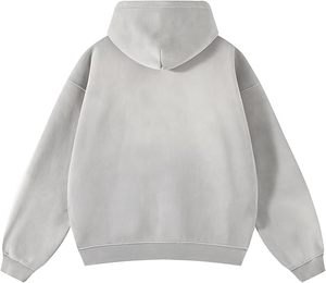 100% Cotton Acid Wash <b>Zip</b> Hoodie 410gsm Heavyweight Men's Vintage Full <b>Zip</b> <b>Hooded</b> Sweatshirt Winter Streetwear Customizable - Product Image 4