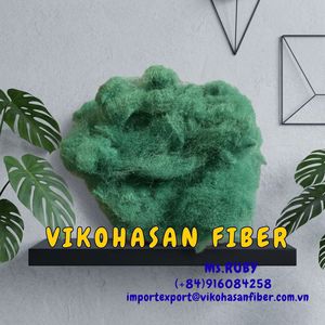 Colchón de Fibra Cortada 100% Poliéster, Color Verde Sólido, Reciclable, Grado Vikohasan, Certificado OEKO-TEX - Product Image 4