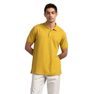 Top vente hommes décontracté Slim Fit Golf pour polo léger à manches courtes couleur unie tricoté tissu pour vêtements de plein air - Product Image 1