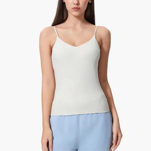 Camiseta sin mangas halter lavada de talla grande para mujer, reversible, ecológica, transpirable, de secado rápido, de elastano/poliéster, para fitness, deportes y gimnasio. - Product Image 3