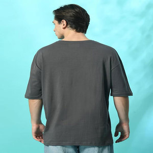 Camisetas de Gimnasio para Hombre, Holgadas, con Hombros Descubiertos, Cuello Redondo, Antiarrugas, para Entrenamiento al Aire Libre, Cómodas, de Algodón - Product Image 3