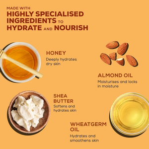 Honey And Almonds Deep Nourishing Moisturizer <b>For</b> Dry Skin Cream <b>For</b> <b>Face</b> Hands And Body Contains Natural <b>Sunscreen</b> <b>For</b> Glowing - Product Image 3