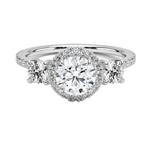 White Silver <b>Crystal</b> Engagement <b>Ring</b> Elegant Design Romantic Wedding Anniversary Gift for Women - Product Image 2