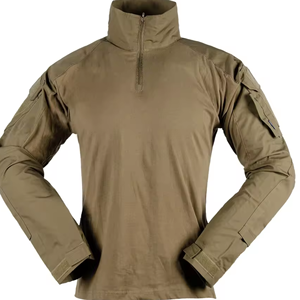 Ensemble uniforme tactique pour homme, chemise kaki à manches longues et pantalon cargo multi-poches pour usage extérieur - Product Image 3