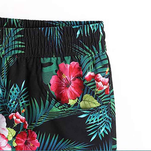 Shorts décontractés pour femmes à imprimé champignon, avec dentelle, cordon de serrage, en polyester tricoté, taille mi-haute, séchage rapide, style sportif - Product Image 5
