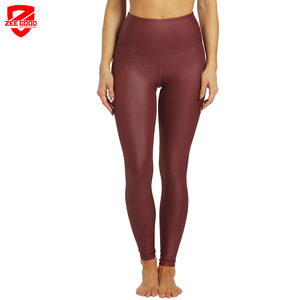 Women Custom High Waist <b>Butt</b> <b>Lift</b> Gym Yoga Pants Nylon Spandex Workout Tights Fitness <b>Leggings</b> Elastic Waistband Custom Logo - Product Image 2