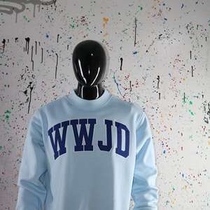 Sudadera con Cuello Alto WW JD SLY BLUE, 100% Azul Marino, Apliques Bordados, Cuello Ancho, Hilos Finos - Product Image 3