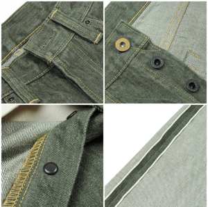 Jean en denim respirant à taille mi-haute pour homme avec détails boutonnés - Style décontracté pour l'hiver/l'automne/l'été - Product Image 5