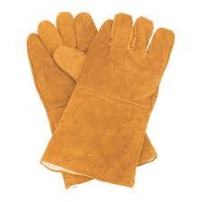 Gants de soudage en cuir véritable rouge de haute qualité à manchette longue, avec pouce en cuir, pour soudage TIG/MIG, anti-coupure, doublure en coton - Product Image 4
