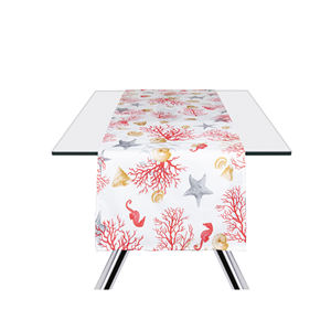 Chemin de table Excelsa en coton corail 45x140 cm multicolore - Product Image 2