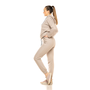 Survêtement de jogging personnalisé avec logo, 100 % coton, teint uni, poids de tissu moyen - Product Image 3