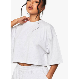 Wholesale 2026 Basketball Shorts <b>Set</b> Oversize T Shirt &Sweatpants 100%Cotton Airport Outfit For Travelling Women USA Streetwear - Product Image 2