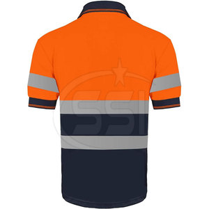 Field Operations Safety <b>Polo</b> Shirt ANSI Class 2 Waterproof High Visibility Lightweight Reflective Uniform Comfortable Design - Product Image 6