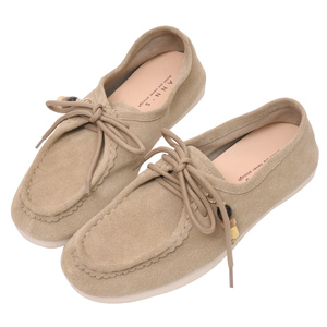 Ann'S Women's Vintage Suede Leather Moccasin Loafers Breathable Anti-Slip Square <b>Toe</b> Driving Casual Flat Shoes - Product Image 1